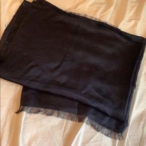 black 100% silk scarf